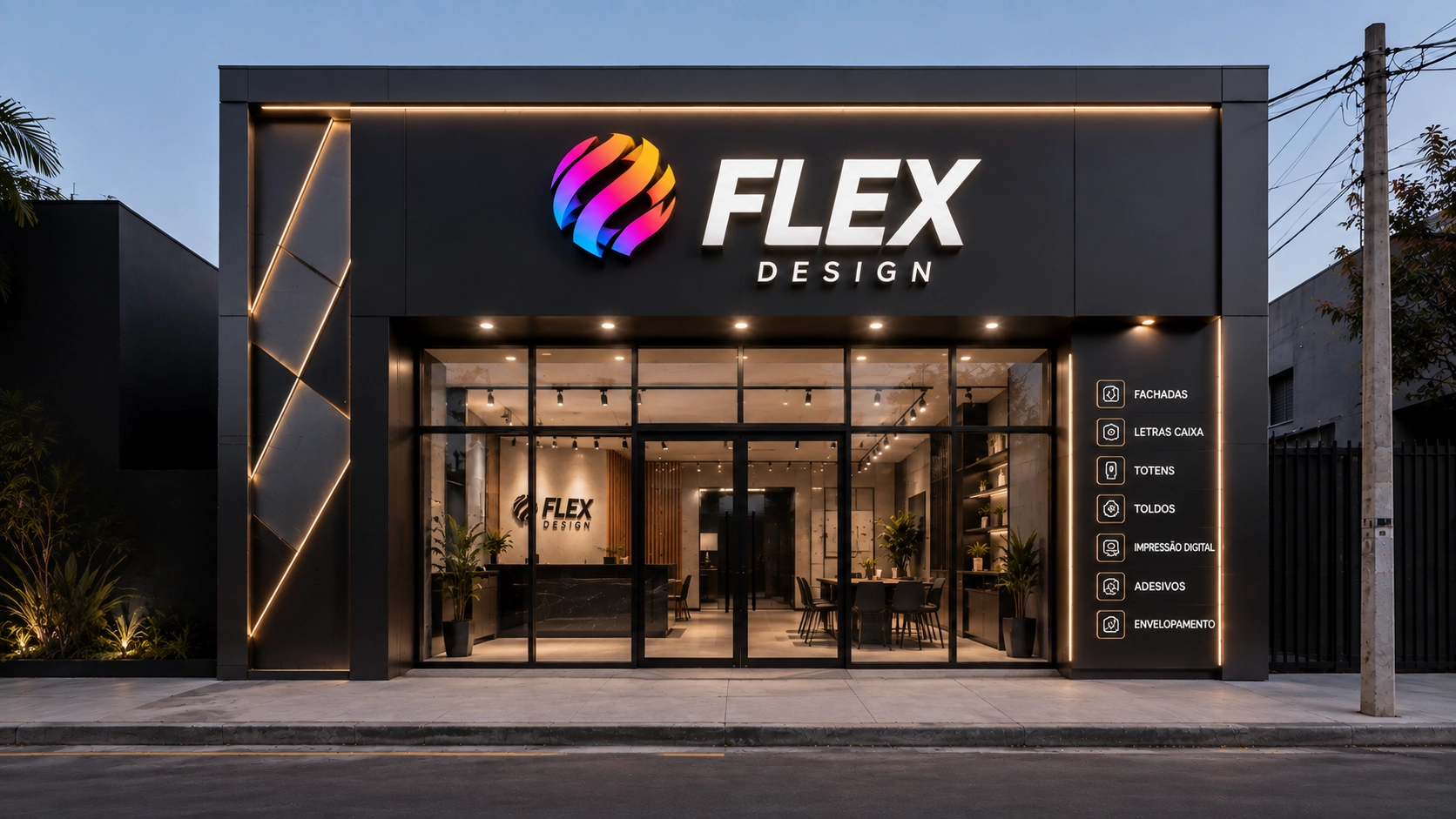 Fachada Depois - Flex Design